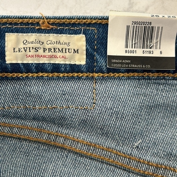 Levi's Premium 501 S Big E Women's Buttonfly Distressed Skinny Jeans Size 28x28 - Picture 13 of 16